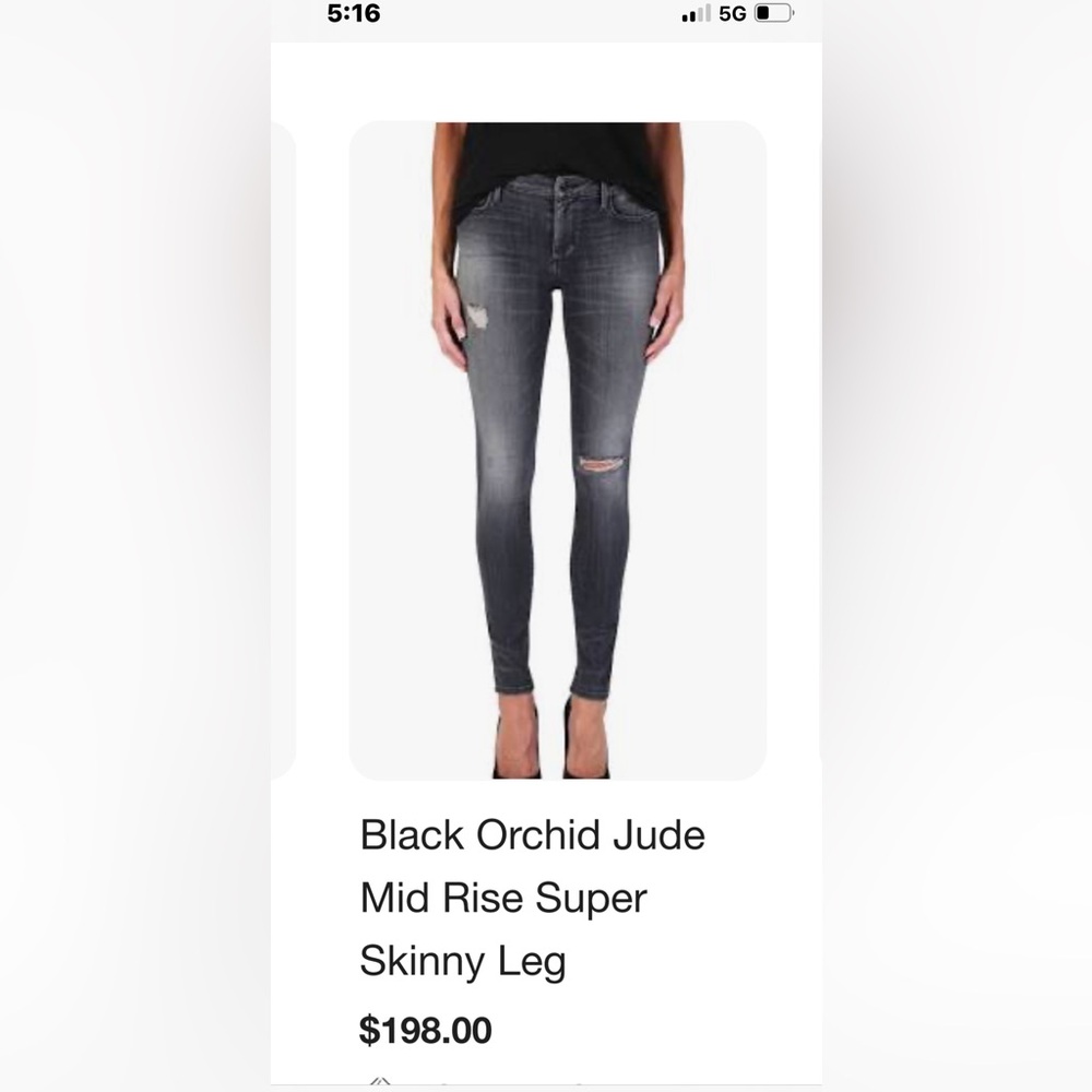 Black Orchid Jude Mid Rise Skinny Jeans